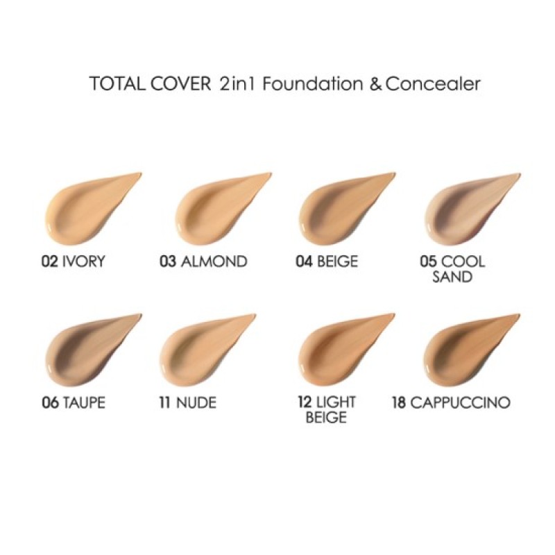 Total Cover 2 in 1 Foundation & Concealer (12)